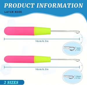 Amygirl Multi-Purpose Crochet Hook Needles 16mm Length Plastic Silicone for <b>Hair</b> Braids Extensions Micro <b>Braiding</b> Home Salon Use - Product Image 2
