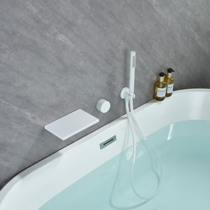 Lavabo rubinetto a parete bagno <span class=keywords><strong>doccia</strong></span> con <span class=keywords><strong>doccia</strong></span> a mano acqua calda e fredda corpo principale cascata <span class=keywords><strong>vasca</strong></span> da bagno rubinetto - Product Image 3