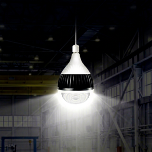 โคมไฟเพดาน LED อุตสาหกรรม 30000lm 3500K แสงวอร์มไวท์ ตัวโคมอลูมิเนียม IP65 ขนาดกลาง 300 มม.  พร้อมรีโมท  Ra90 รับประกัน 3 ปี - Product Image 1