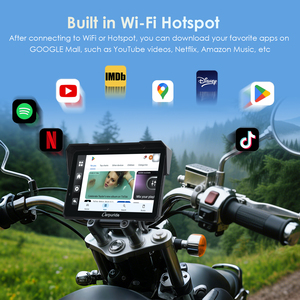 Carpuride W702Plus Grabadora de Conducción para Motocicleta de 7 Pulgadas con Pantalla Táctil, Cámara Inalámbrica, Carplay/Android Auto, Resistente al Agua IP67 - Product Image 2