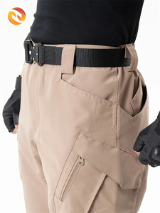 Herentactische <span class=keywords><strong>cargo</strong></span> canvas wandelbroek, middelhoge taille, waterafstotend, sneldrogend, werk-, outdoor-, casual jogger, wijde pasvorm - Product Image 4