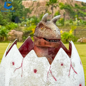 SGD73 Oeuf de dinosaure de bébé jurassique animatronique de dinosaure Carnotaurus grandeur nature de haute qualité pour parc d'attractions - Product Image 1