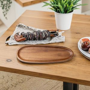Solid Wood Tray Acacia Wood Premium Tea Small Tray Fruit <b>Snacks</b> Nuts Dessert <b>Plate</b> Desktop Storage Tableware - Product Image 6