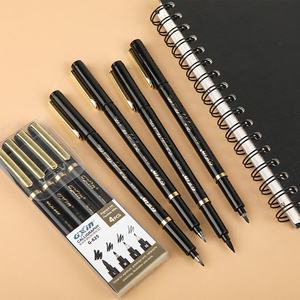Gxin G-625-4 personalizzato Logo calligrafia marcatore all'ingrosso di punta diverse dimensioni fadeproof calligrafia penna set per lettering e disegno - Product Image 2