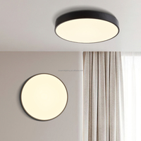 Plafonnier LED réglable au design moderne, rond/carré, en acrylique, à montage en surface, en aluminium, encastré, plat, pour chambre à coucher