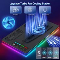 Support de charge double pour manettes avec ventilateur de refroidissement RGB coloré de haute qualité pour console PS5 / Slim / Pro