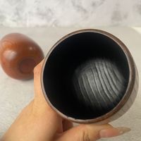 Tasse en bois de whisky carbonisé à l'ancienne faite à la main avec logo personnalisé en gros Cadeaux pour hommes Tasse à café et thé en bois