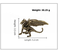 Juguete de latón Warcraft dragón adornos dinosaurio bronce estatua artesanía