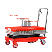 SYNGE 200kg Capacité de charge Nouvelle plate-forme hydraulique Pompe à main mobile pliable Mini table élévatrice à ciseaux