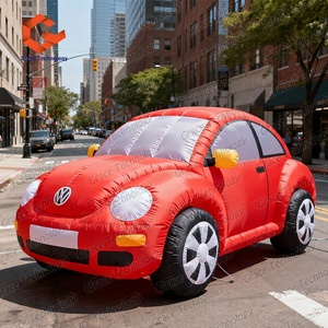 Forma personalizzata pubblicità modello di veicolo gonfiabile gigante gonfiabile auto rossa cartone animato per spettacolo all'aperto - Product Image 2