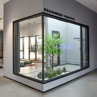 Ventana Abatible de Aluminio con Rotura de Puente Térmico Serie 88 Personalizada, Moderna, con Vidrio Templado de Doble Capa de 1.8 mm de Espesor, Insonorizada y de Acero Inoxidable