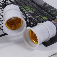Douille de lampe en plastique épaissie 27 mm E27 à vis, support de suspension pour éclairage domestique, écologique et économe en énergie