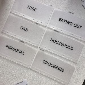 Hot Bán Cổ Phiếu Trọng Lượng Nhẹ Tùy Chỉnh In PP Phông Chữ <span class=keywords><strong>6</strong></span> Tab Tiền Mặt Phong Bì Ví A6 A7 Tiền Mặt Phong Bì Frosted Cho Tiền Tiết Kiệm - Product Image 2