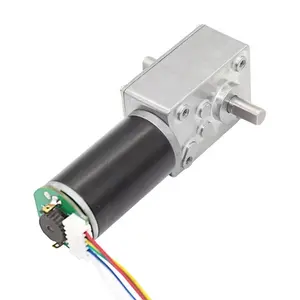 Riduttore a vite senza fine muslimb motoriduttore a 12 volt dc doppio albero con encoder motoriduttore elettrico 12-470 rpm con riduttore