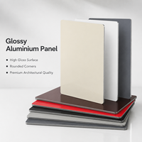 Panneau composite en aluminium Alucobond brillant de 4 mm pour revêtement mural extérieur