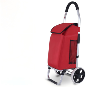 Chariot de courses pliable ultraléger et portable pour extérieur, sac de transport alimentaire étanche avec cadre en fer inoxydable chromé, breveté, poids léger, origine - Product Image 4