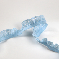 Usine personnalisé couleur bord à volants dentelle bande élastique 17mm Nylon Picot garniture élastique soutien-gorge doux sangle élastique