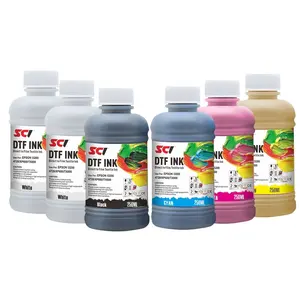 Supri color Factory DTF ink manufacturer 250ML PET Film Printing Bulk DTF Textile Pigment tintas White BK C M Y ORANGE