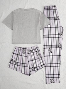 <span class=keywords><strong>Pijamas</strong></span> de Mujer al por Mayor, Estilo Romántico, Tejido de Punto Suave y Cómodo para <span class=keywords><strong>Verano</strong></span>, Primavera y Otoño - Product Image 4