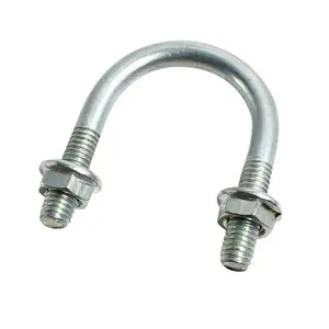 High-Strength Hot-Dip Galvanized U-Shaped Pipe Clamp Screws Riding Bolts for Hoop Building Square U-Bolts
