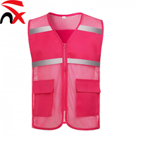 Gilet Réfléchissant en Maille à Vente Chaude pour Travailleurs, Gilet de Construction Nocturne à Bandes Réfléchissantes, Gilet Multi-Poches pour Volontaires en Extérieur