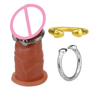 Металлическое кольцо на пенис со змеей, мужское кольцо для увеличения оргазма, секс-игрушки с задержкой эякуляции, Прямая поставка, целомудрие, бондаж для мужчин - Product Image 1