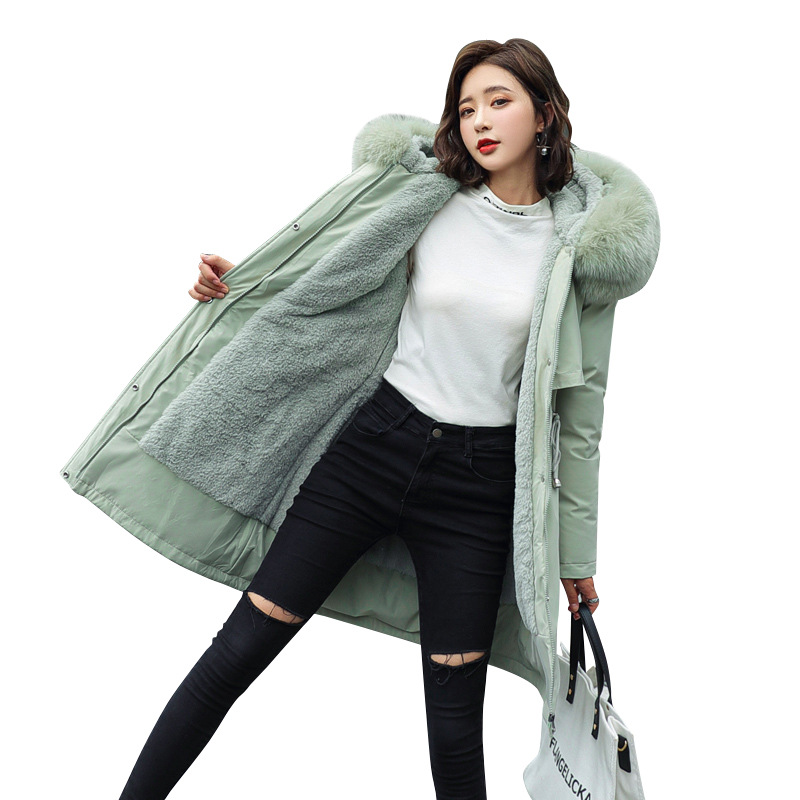 Long Parkas Winter Jacket Maternity Fur 