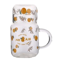Couleurs personnalisées Ménage Eau Froide Verre Borosilicate Thé Bouilloire En Verre Bouilloire Avec Poignée Et Tasse