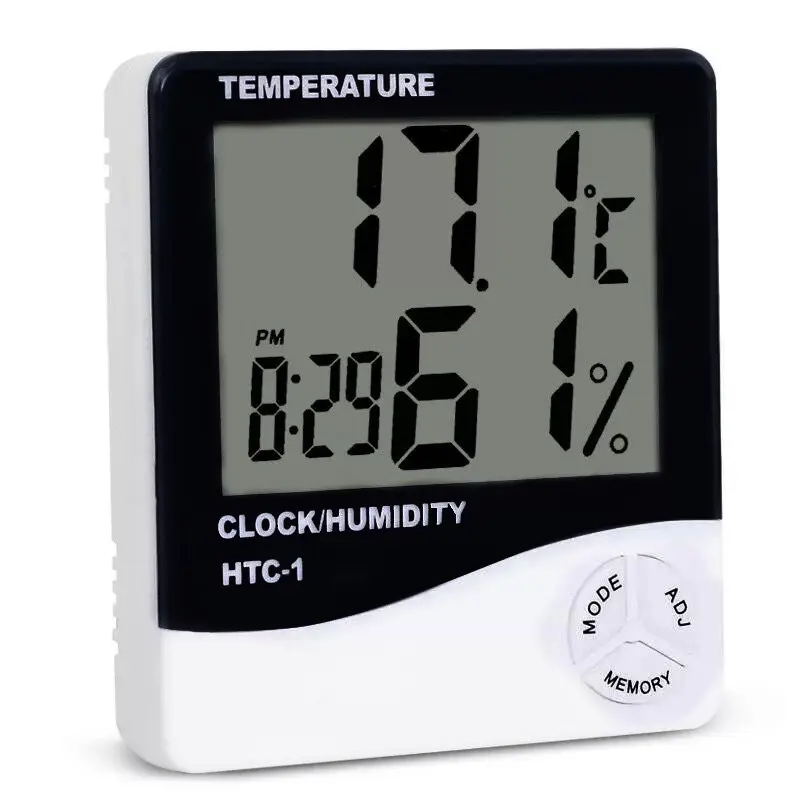 Indoor Room LCD Electronic Temperature Humidity Meter Digital Thermometer Hygrometer HTC-1