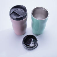 Mug isotherme à double paroi de 250 ml, très vendu, en acier inoxydable, bouteille d'eau, logo personnalisé, forme de pois, avec couvercle