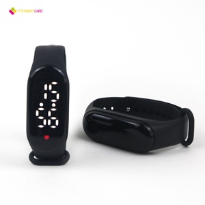 Bracelet NFC RFID en silicone à prix d'usine YTS, imprimé avec logo, bracelets LED personnalisés - Product Image 1