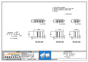 PWL-PDP-1Xxx ตัวเชื่อมต่อแบบ DIP ขนาด 6.70 มม. สำหรับบอร์ด PWL กับสายไฟ ตัวเชื่อมต่อ DIP 180 องศา สำหรับบอร์ดเครื่องดูดฝุ่น, หัวต่อ DIP แบบตัวผู้ 2-4 ขา, 300V AC/DC - Product Image 2