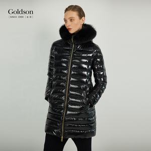 Abito Vintage invernale da donna in due pezzi con cappuccio in pelliccia di volpe 50% giacca impermeabile in Nylon in lana e 90% - Product Image 3