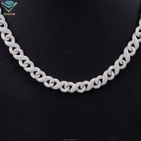 Collar de Cadena Infinito Chapado en Oro de 18K con Diamantes Moissanite VVS, Estilo Hip Hop, Personalizado, Venta al por Mayor, Envío Directo