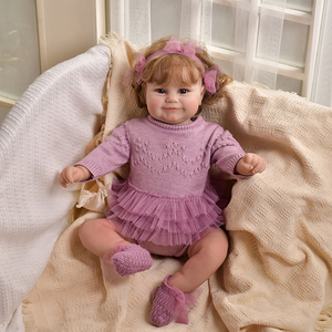 Nuova vita <span class=keywords><strong>nata</strong></span> 24 pollici bambino Soft Touch realistica grande ragazza bambola Reborn bambole vendita per regalo - Product Image 5