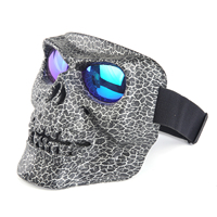 Masque de motocross tout-terrain avec protection UV400, anti-buée, monture en TPU, anti-rayures, rembourrage en mousse souple, filtre buccal amovible