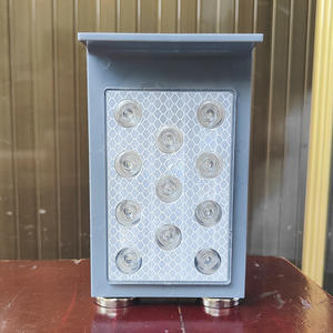 Luz de advertencia de tráfico <span class=keywords><strong>solar</strong></span> LED, poste delineador trapezoidal reflectante de PC impermeable para barandillas de carretera - Product Image 5