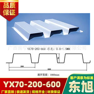 Yx70 200 600 Tipo Piso de Acero, Estructura de Acero, Panel de Aluminio, Material de Construcción Industrial - Product Image 1