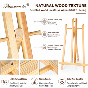 Cavalletto da Tavolo per Bambini e Studenti, Cavalletto a A per Artisti, Espositore da Tavolo in Legno per Pittura e Tela - Product Image 4