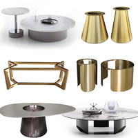 Pieds de table en métal moderne, fonte, acier inoxydable, pour table basse, table à manger