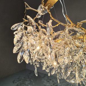 Plafonnier en cristal pour intérieur art moderne décoratif éclairage en cristal de luxe plafonnier led pour restaurant - Product Image 3