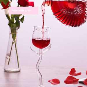 Unique Rose Forme En Gros Cruche Gobelet À Vin Gobelet Tasses Verre Tasse À Vin Partie Fleur Verre Clair Verre À Vin <span class=keywords><strong>Dans</strong></span> Les 3 Jours 70mm - Product Image 6
