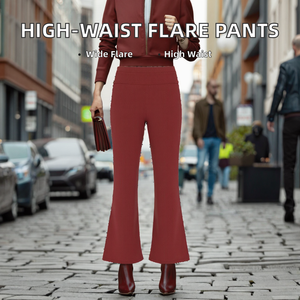 Nouveau pantalon évasé taille haute respirant pour femme 2026 – Style décontracté automne avec fermeture élastique à la taille – Style urbain - Product Image 2