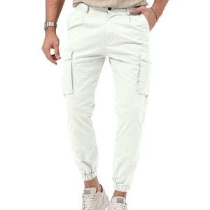 Pantaloni Cargo da <span class=keywords><strong>Uomo</strong></span> ONLY&SONS 100% Cotone Leggeri Vestibilità Affusolata Polsini Elastici Tasche Cargo Colore Oliva Taglia 30W / 32L Gamba - Product Image 3
