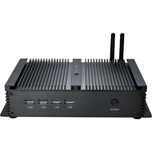 US-Lagerbestand Lüfterloser Industrie-<span class=keywords><strong>Mini</strong></span>-PC i5, 4GB RAM/256GB SSD, 4xRS232 COM, 2xLAN, Dual-Display, Metallgehäuse - Product Image 3