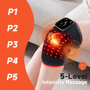 Rodillera de neopreno con terapia de luz roja LED personalizada con masaje vibratorio 660nm y 850nm con control táctil - Product Image 4