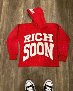 Biểu Tượng Tùy Chỉnh Unisex 380gsm Cắt <span class=keywords><strong>Off</strong></span> Cạnh Crop Áo Pháp Terry Bông Nguyên Liệu HEM Rhinestone Áo Cho Nam Giới - Product Image 2