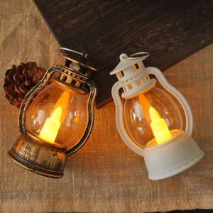 Lampe à huile vintage miniature LED, bougie électronique décorative de Noël, lampe à vent de table, chandelier sans flamme, lumière de Noël - Product Image 2