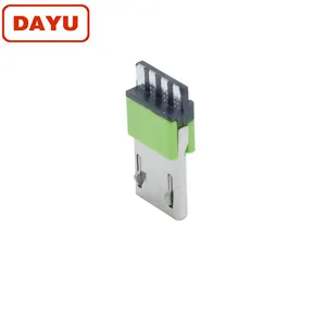 Conector de solda, v8 4pin trava tripla micro usb macho conector jack para kit de cabo usb