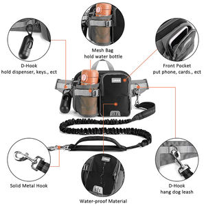 Tas pinggang reflektif nilon kustom tas pinggang hewan peliharaan bebas genggam lepas pasang untuk anjing peliharaan tas pinggang dapat disesuaikan tas pinggang lari tas Fanny - Product Image 2